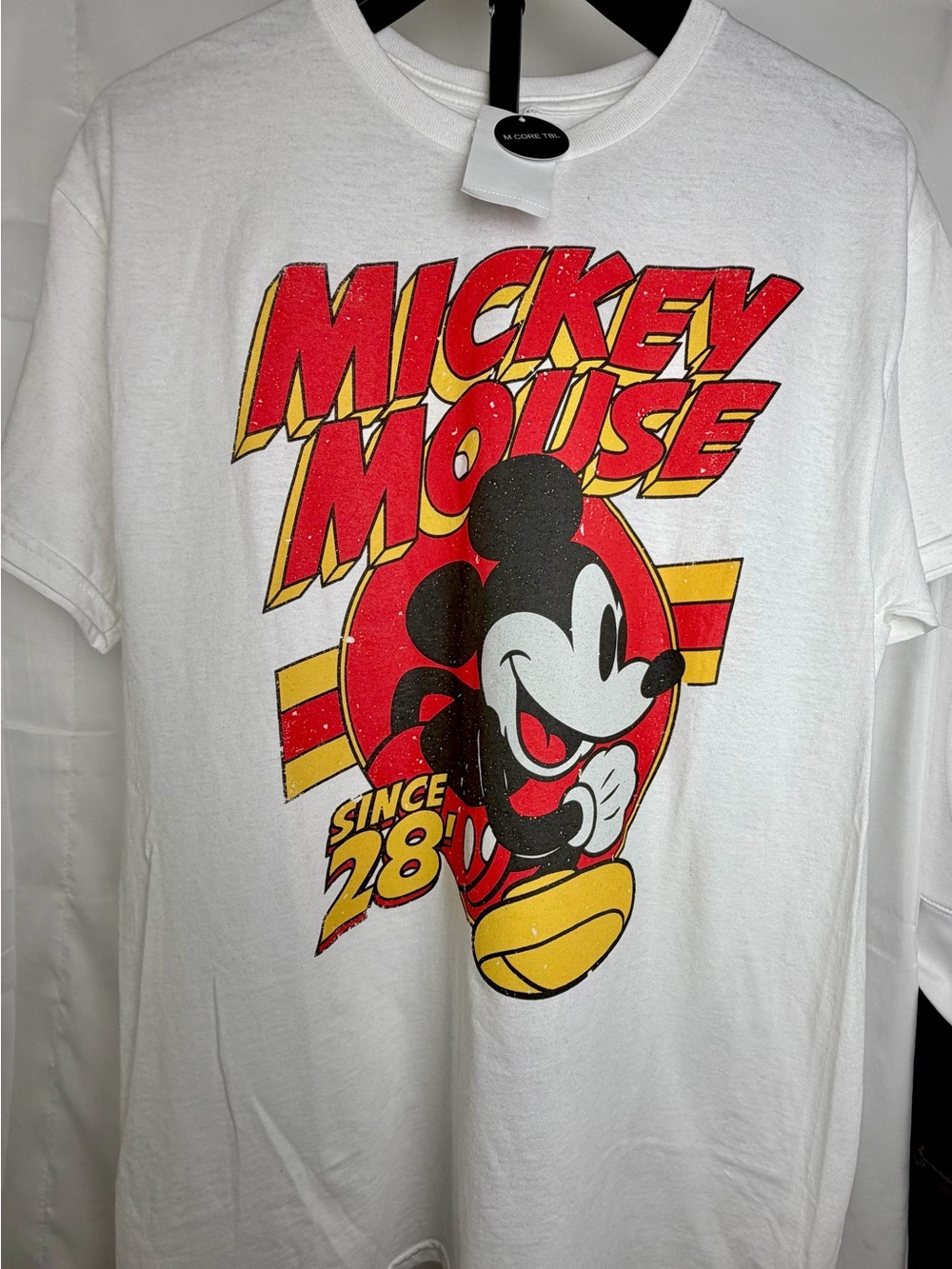 Mickey Mouse Graphic Tee - White/Red/Yellow Men’s M
